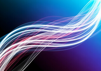 Abstract colorful wave design with light effect on dark background