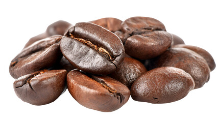 Obraz premium Roasted Coffee Beans Close Up Dark Background