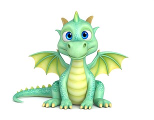 Obraz premium Cute cartoon dragon