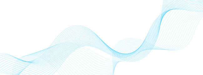 Light blue wavy lines form an abstract background, offering a modern and clean visual aesthetic.