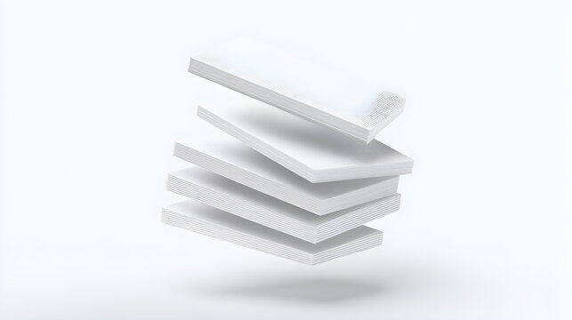 Floating business card mockup 