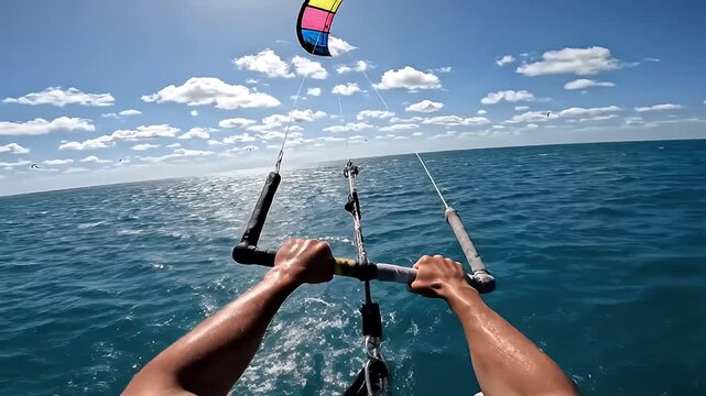 Kitesurfing POV Ocean, Sky, and Adrenaline Rush - Extreme Watersports Video