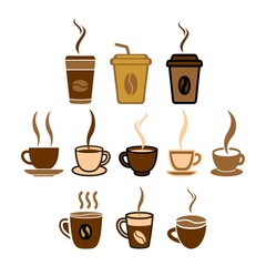 Variety of Coffee Cups and Containers