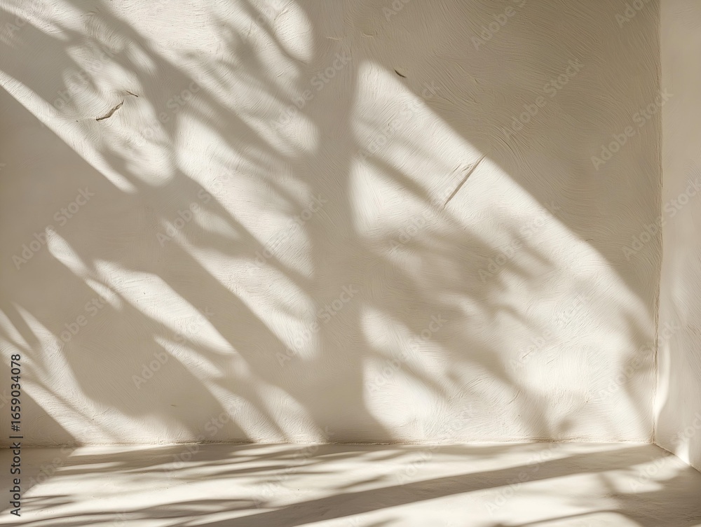 Poster a background with light and shadows, creates visual appeal, the image has a clean aesthetic, creatin