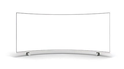 Modern curved oled tv mockup for product display and advertisement on perfect for showcasing your brand on transparent background