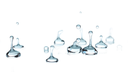 water drop falling into water with white back ground, water drops on blue background, water drops on a glass, water drop on white, drops of water, drop of water, Ultrarealistic transparent water drops