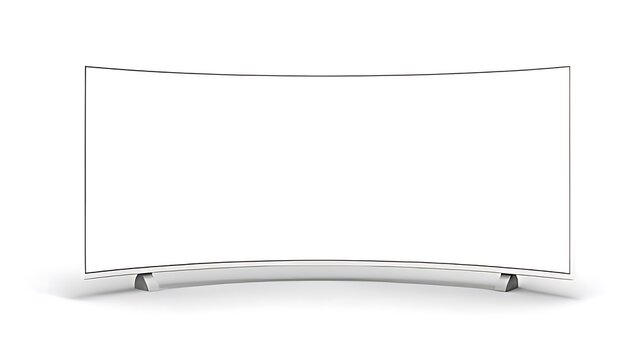 Modern curved oled tv mockup for product display and advertisement on perfect for showcasing your brand on transparent background