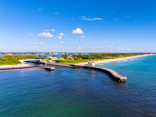 Aerial photo Boynton inlet and fishing pier