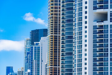 Stock photo row of buildings Miami Sunny Isles Beach Florida