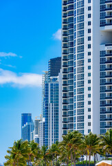 Row of highrise condominiums Suny Isles Beach Florida 2025