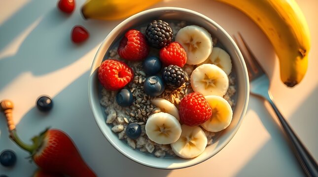 breakfast cereal with berries
