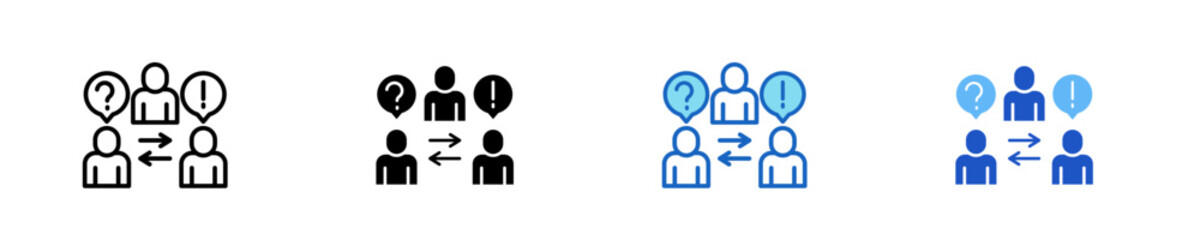 Fototapeta premium Conflict Mediation Icon Set Multiple Style Collection 