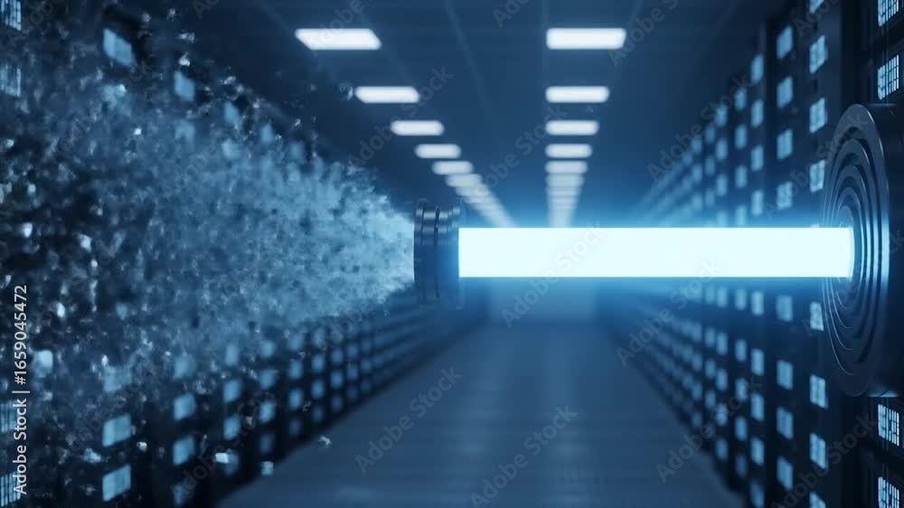 Poster data center cooling system with liquid nitrogen vaporization and server racks
