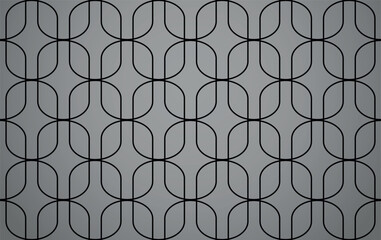 Fototapeta premium The geometric pattern with lines. Seamless vector background. Gray and black texture. Graphic modern pattern. Simple lattice graphic design