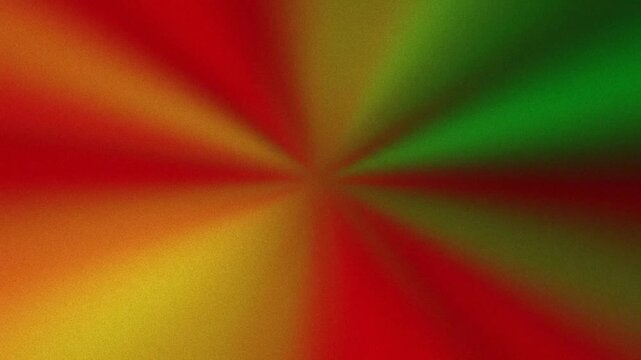 Abstract reggae background with radiant green, red, and yellow rays creates a dynamic and vibrant backdrop perfect for music events and cultural celebrations.