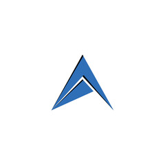 Letter A with pyramid combination for initial template, business logo