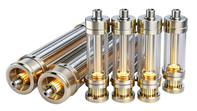 close up of a chrome faucet isolated