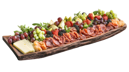 Gourmet Charcuterie Board Assortment A Feast of Cured Meats, Cheeses, and Fresh Fruits
