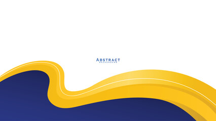 Blue and yellow background. Dynamic gradient curve composition for business concept. Vector illustration.