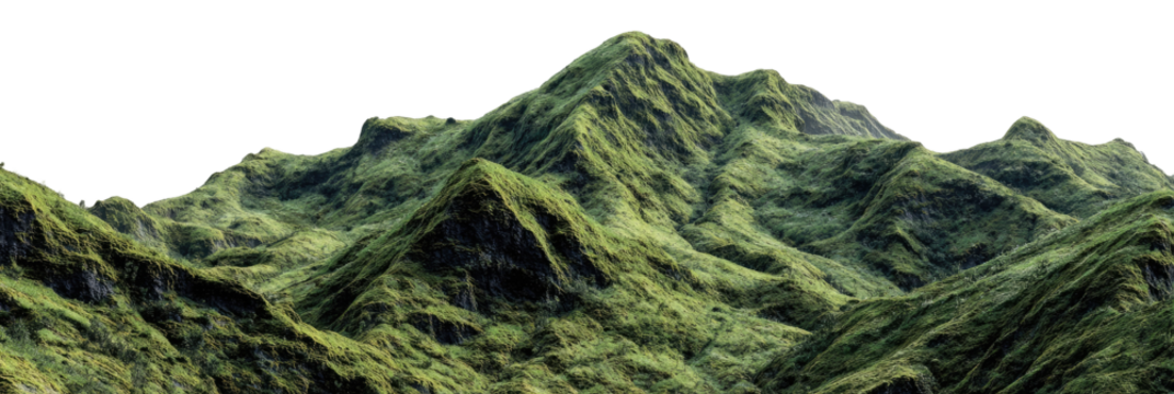 Lush, green mountain range
