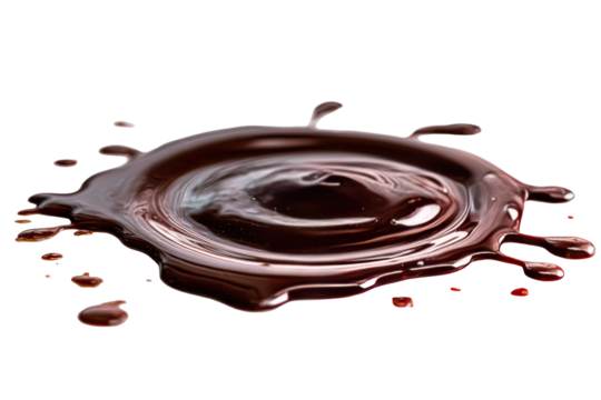 Dark liquid splash, circular, glossy