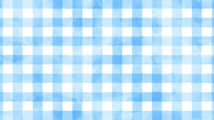 Watercolor Light Blue Check Pattern