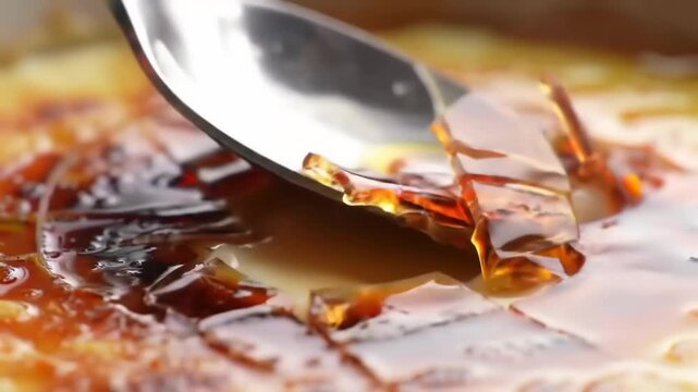 Caramel Sauce Drizzled Over Dessert