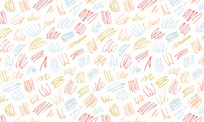 Playful Abstract Pastel Scribbles Seamless Pattern for Kids