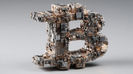 Polished metal dollar sign symbolizing economic value in the context of blockchain-verified contraction modeling