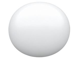 Realistic White Chewing Gum Bubble, Front View, Isolated on Transparent Background PNG