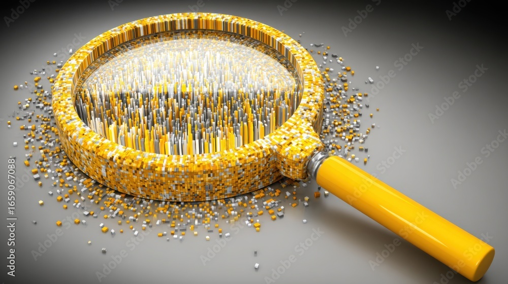 Poster magnified yellow object capturing attention with its bright hue and interesting shape against a neut