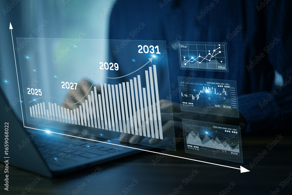 Poster artificial intelligence and ai optimize digital workflows with futuristic interfaces, enabling busin