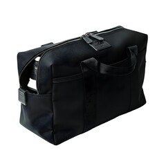 Naklejka premium Sleek Black Travel Bag Perfect for Weekends or Business Trips