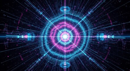 Abstract Cybernetic Energy Field - Digital Core