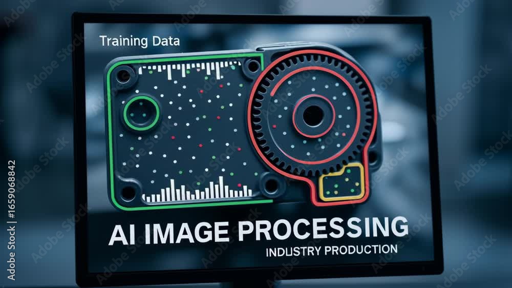 Poster ai vdo processing in industry production training data enhances manufacturing efficiency quality con