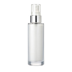Clear spray bottle isolated on transparent background