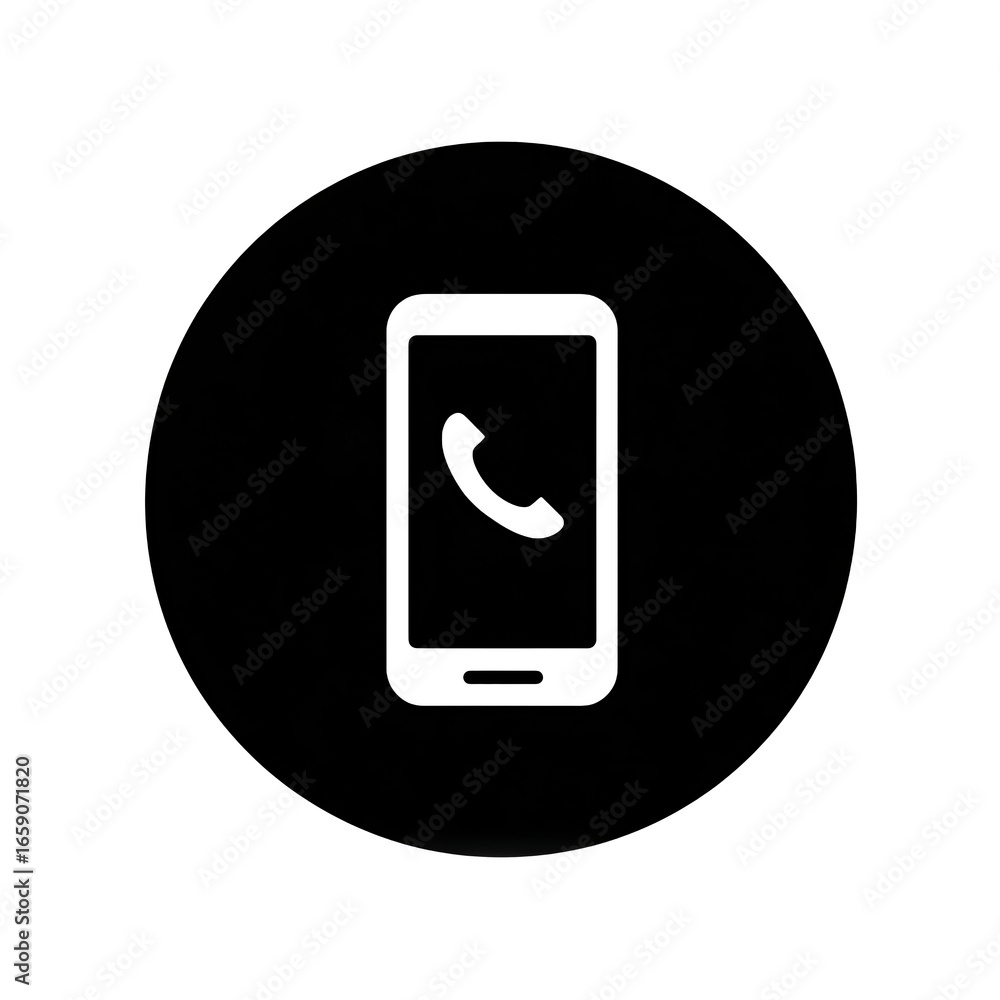 Poster modern smartphone icon with loading spinner, tech concept