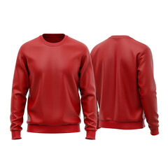 red shirt isolated on white background