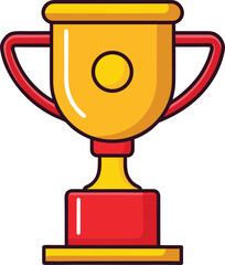 Trophy cup icon on a white background, symbolizing achievement and success.