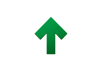 Fototapeta premium Green arrow pointing upwards signifies growth and progress