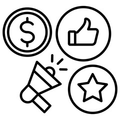 Marketing Outline Icon