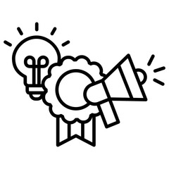 Brand Awareness Outline Icon