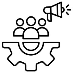 Marketing Team Outline Icon