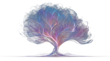 Ethereal Tree of Life, isolated on transparent background