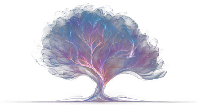 Ethereal Tree of Life, isolated on transparent background