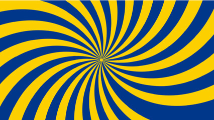 Abstract swirling yellow blue sunburst rays pattern design background texture graphic art illustration image vibrant energy speed motion