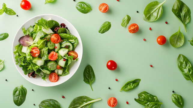 healthy food banner mockup colorful