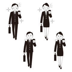 コーヒーを持って出勤