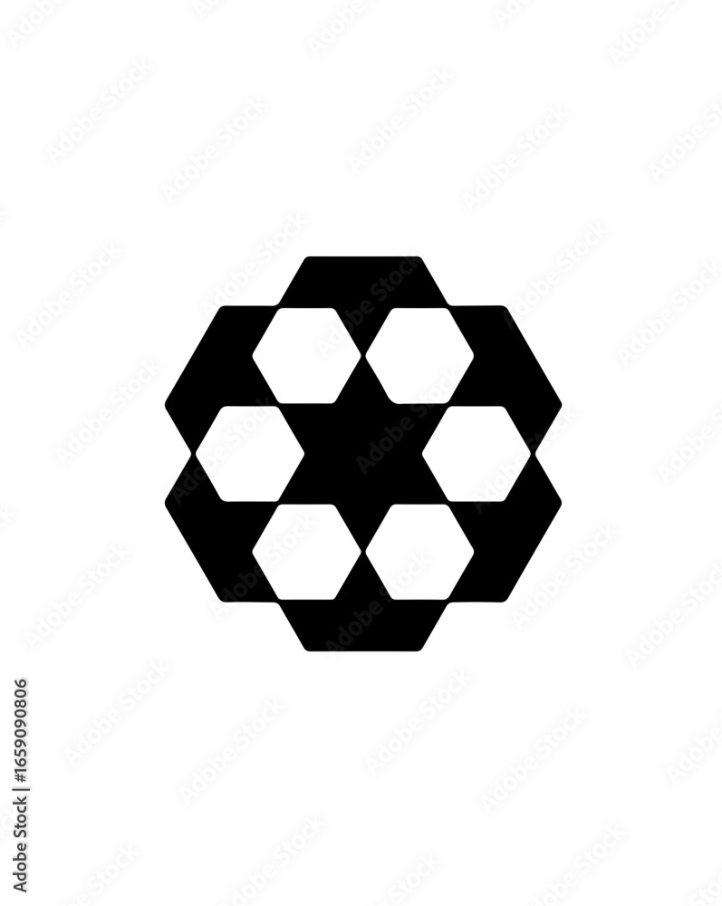 Poster abstract geometric hexagon pattern, modern stylish design element for creative projects and branding