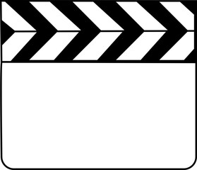 Studio clapperboard icon used in video and film production. Essential for marking scenes in movie shoots. whether Bollywood, Hollywood, live streaming. highlighting action, direction, and equipment.